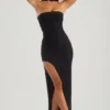 Belgravia Bandeau-Maxikleid mit Verzierungen in Schwarz Belgravia Bandeau-Maxikleid mit Verzierungen in Schwarz