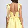 Bellamy Drapiertes Korsett-Minikleid in Lemon Sherbet Bellamy Drapiertes Korsett-Minikleid in Lemon Sherbet