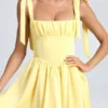 Bellamy Drapiertes Korsett-Minikleid in Lemon Sherbet Bellamy Drapiertes Korsett-Minikleid in Lemon Sherbet