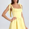 Bellamy Drapiertes Korsett-Minikleid in Lemon Sherbet Bellamy Drapiertes Korsett-Minikleid in Lemon Sherbet