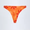 Beqa Bikinihosen mit Metallverzierung im Orange-Orchideen-Print Beqa Bikinihosen mit Metallverzierung im Orange-Orchideen-Print