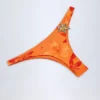 Beqa Bikinihosen mit Metallverzierung im Orange-Orchideen-Print Beqa Bikinihosen mit Metallverzierung im Orange-Orchideen-Print
