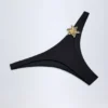 Beqa Bikinihosen mit Metallverzierung in Schwarz Beqa Bikinihosen mit Metallverzierung in Schwarz