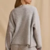 Übergroße Strickjacke mit Reißverschluss in Ice Marl Übergroße Strickjacke mit Reißverschluss in Ice Marl