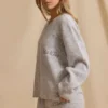 Übergroße Strickjacke mit Reißverschluss in Ice Marl Übergroße Strickjacke mit Reißverschluss in Ice Marl