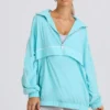 Übergroße Trainingsjacke in Aqua