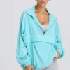 Übergroße Trainingsjacke in Aqua