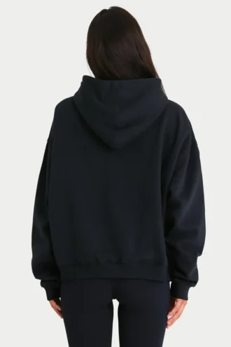 Übergroßer Hoodie in Schwarz