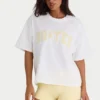 Übergroßes T-Shirt aus Baumwolljersey in Weiß Übergroßes T-Shirt aus Baumwolljersey in Weiß