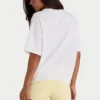 Übergroßes T-Shirt aus Baumwolljersey in Weiß Übergroßes T-Shirt aus Baumwolljersey in Weiß