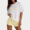 Übergroßes T-Shirt aus Baumwolljersey in Weiß Übergroßes T-Shirt aus Baumwolljersey in Weiß