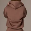 Bestickter Oversize-Hoodie in Kakao
