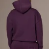 Bestickter Oversize-Hoodie in Pflaume