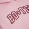 Bestickter Oversize-Hoodie in Puderrosa