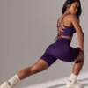 Bikershorts mit hoher Taille und Super-Sculpt-Effekt in Lila Bikershorts mit hoher Taille und Super-Sculpt-Effekt in Lila