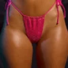 Bikinihosen mit Kordelzug in Pink