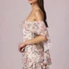 Birdie schulterfreies Minikleid mit Rüschen im Primrose-Blumenprint Birdie schulterfreies Minikleid mit Rüschen im Primrose-Blumenprint