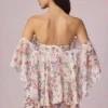 Birdie schulterfreies Minikleid mit Rüschen im Primrose-Blumenprint Birdie schulterfreies Minikleid mit Rüschen im Primrose-Blumenprint