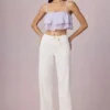 Bobbi Mid-Rise Barrel-Leg Jeans in Ecru-Waschung Bobbi Mid-Rise Barrel-Leg Jeans in Ecru-Waschung