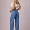 Bobbi Mid-Rise Barrel-Leg Jeans in Mid-Blue Wash Bobbi Mid-Rise Barrel-Leg Jeans in Mid-Blue Wash