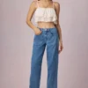 Bobbi Mid-Rise Barrel-Leg Jeans in Mid-Blue Wash Bobbi Mid-Rise Barrel-Leg Jeans in Mid-Blue Wash