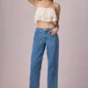 Bobbi Mid-Rise Barrel-Leg Jeans in Mid-Blue Wash Bobbi Mid-Rise Barrel-Leg Jeans in Mid-Blue Wash