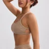 Bralette mit Rundhalsausschnitt aus Frottee in Mokka-Braun Bralette mit Rundhalsausschnitt aus Frottee in Mokka-Braun