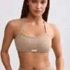 Bralette mit Rundhalsausschnitt aus Frottee in Mokka-Braun Bralette mit Rundhalsausschnitt aus Frottee in Mokka-Braun