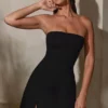 Brielle Minikleid mit Bandeau-Ausschnitt in Schwarz