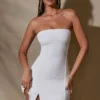 Brielle Minikleid mit Bandeau-Ausschnitt in Weiß