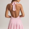 Brooke Modal-Minikleid mit Neckholder und A-Linien-Schnitt in Pastellrosa Brooke Modal-Minikleid mit Neckholder und A-Linien-Schnitt in Pastellrosa
