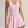 Brooke Modal-Minikleid mit Neckholder und A-Linien-Schnitt in Pastellrosa Brooke Modal-Minikleid mit Neckholder und A-Linien-Schnitt in Pastellrosa