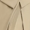 Bruna Minikleid aus gewebtem Twill mit Wickeloptik und Falten in Taupe Bruna Minikleid aus gewebtem Twill mit Wickeloptik und Falten in Taupe