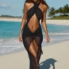 Caicos Maxikleid mit Cut-outs und Neckholder-Ausschnitt in Schwarz Caicos Maxikleid mit Cut-outs und Neckholder-Ausschnitt in Schwarz