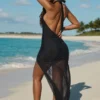 Caicos Maxikleid mit Cut-outs und Neckholder-Ausschnitt in Schwarz Caicos Maxikleid mit Cut-outs und Neckholder-Ausschnitt in Schwarz