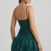 Callie Minikleid mit verziertem Bubble-Saum in Blaugrün Callie Minikleid mit verziertem Bubble-Saum in Blaugrün