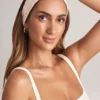 Candy Modal-Stirnband mit Rippmuster und Streifenprint Candy Modal-Stirnband mit Rippmuster und Streifenprint