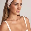 Candy Modal-Stirnband mit Rippmuster und Streifenprint Candy Modal-Stirnband mit Rippmuster und Streifenprint