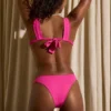 Capri-Bikinioberteil mit Knoten in Fuchsia Capri-Bikinioberteil mit Knoten in Fuchsia
