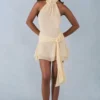 Carolina Neckholder-Minikleid in Buttergelb
