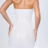 Cassidy verziertes Bandeau-Minikleid in Weiß