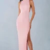 Cataleya Modal-Maxikleid mit Neckholder in Blush Pink