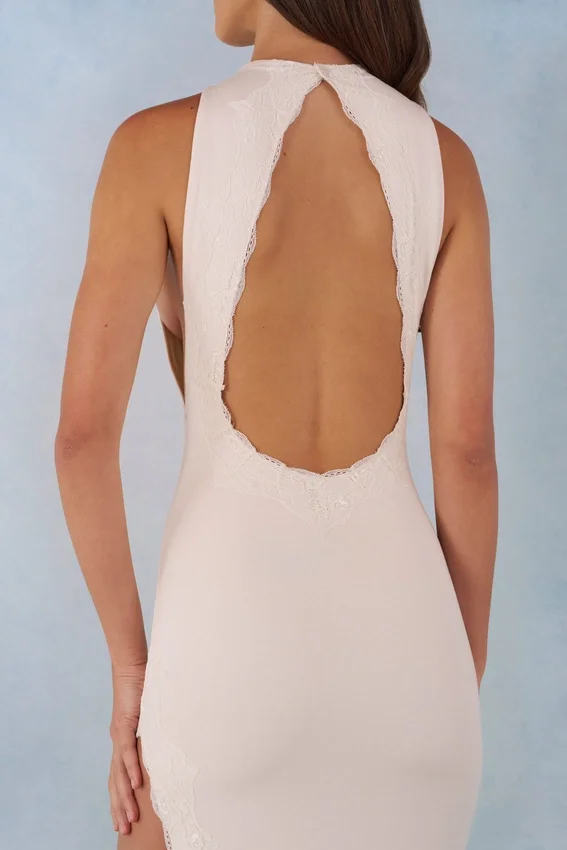 Cataleya Modal-Maxikleid mit Neckholder in Elfenbein Cataleya Modal-Maxikleid mit Neckholder in Elfenbein