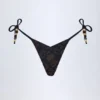 Cebu Bikinihosen mit Charm-Detail in Schwarz