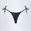 Cebu Bikinihosen mit Charm-Detail in Schwarz
