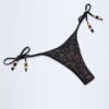 Cebu Bikinihosen mit Charm-Detail in Schwarz