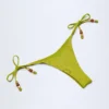 Cebu Charm-Detail String-Bikinihose in Olivgrün