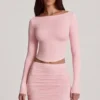 Cali Modal-Minirock mit Rüschen und mittlerer Leibhöhe in Rosa Cali Modal-Minirock mit Rüschen und mittlerer Leibhöhe in Rosa
