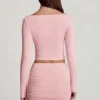 Cali Modal-Minirock mit Rüschen und mittlerer Leibhöhe in Rosa Cali Modal-Minirock mit Rüschen und mittlerer Leibhöhe in Rosa