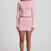 Cali Modal-Minirock mit Rüschen und mittlerer Leibhöhe in Rosa Cali Modal-Minirock mit Rüschen und mittlerer Leibhöhe in Rosa